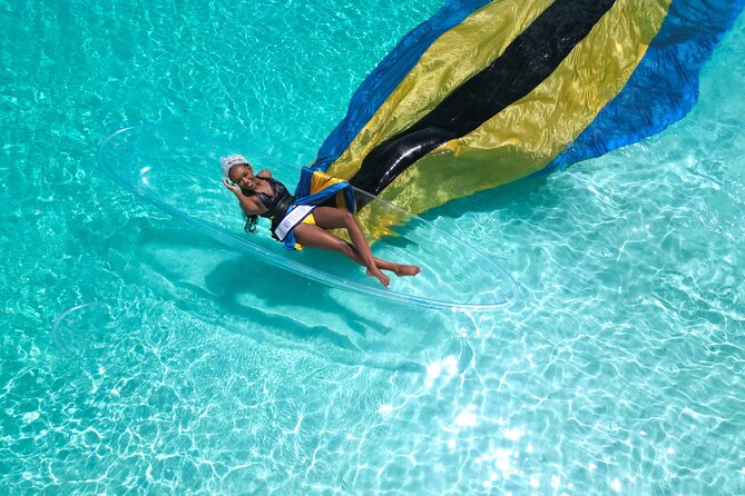 Nassau Clear Kayak Drone Photoshoot- Floating Dress - Drone photography over clear water: how you’ll end up with “wow” angles