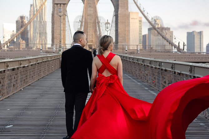New York Flying-dress photoshoot with iconic NYC views - What You Get in the Photos: Included Retouching vs. Extra Edits