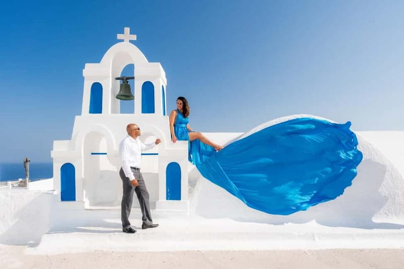 Oia: Santorini Photoshoot with Flying Dress Rental Option - Why an Oia flying-dress photoshoot feels different