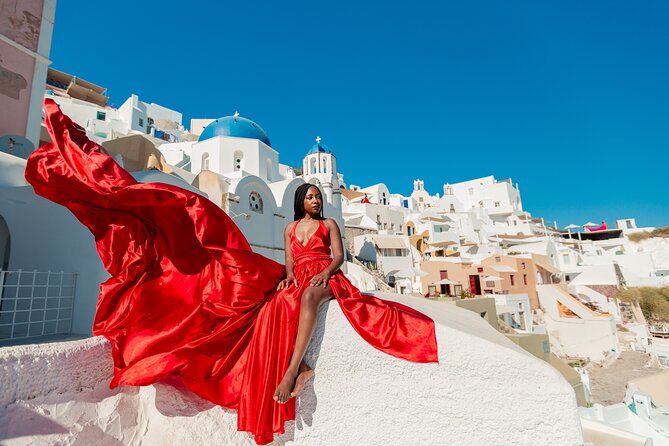 Photoshoot in Flying Dresses in Santorini - What to bring: small items that keep the shoot smooth