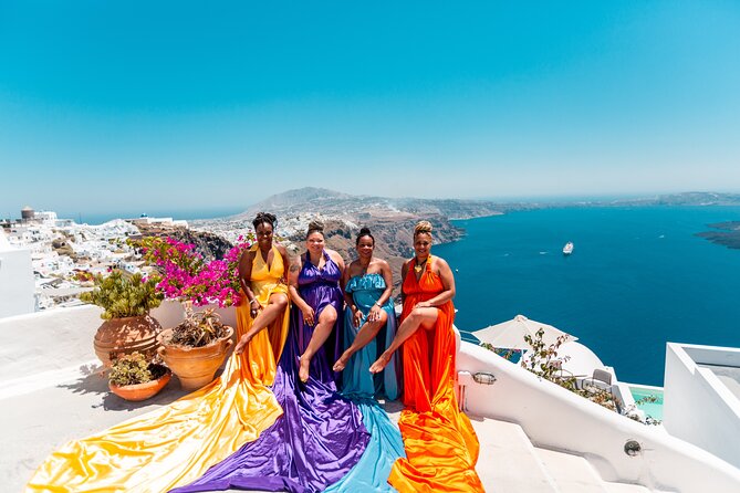Photoshoot in Flying Dresses in Santorini - The 1-hour shoot flow: direction, motion, and timing
