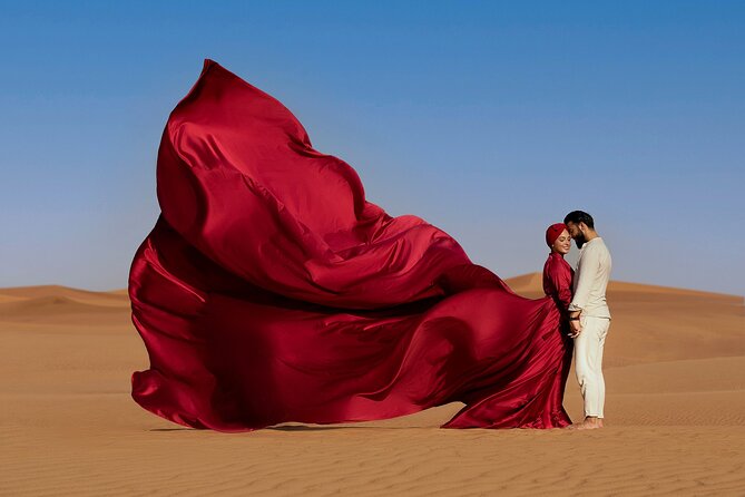 Private Flying Dress Photography in Dubai with Private Transfers - Inside the one-hour shoot: dress changes, support staff, and your photo flow