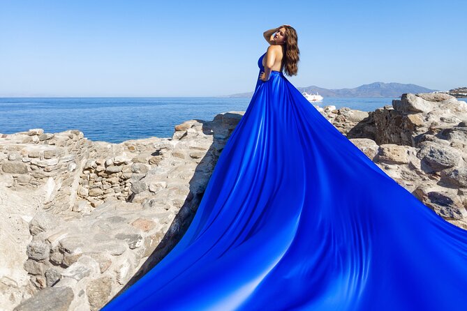 Private Flying Dress Photoshoot in Mikonos - Flying dress photo magic in Mykonos, without the stress