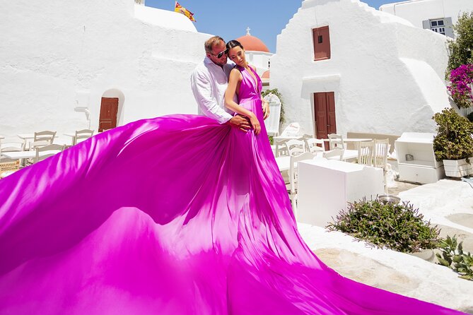Private Flying Dress Photoshoot in Mikonos - Photo delivery: what you receive and how fast