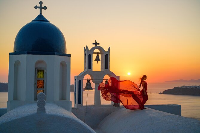 Private Flying Dress Photoshoot in Santorini - How This Private Flying Dress Shoot Actually Works