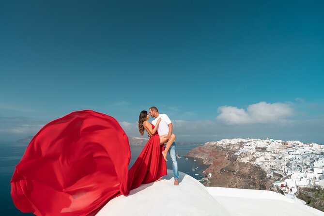 Private Flying Dress Photoshoot in Santorini - Dress Rules, Extra Dresses, and Who This Fits Best
