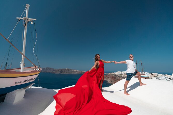 Private Flying Dress Photoshoot in Santorini - Price and Value: Is $784.42 for a Group of Up to 5 Worth It?