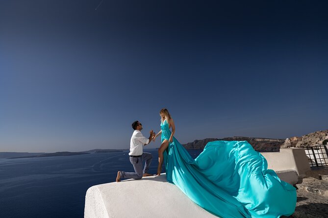 Private Flying Dress Photoshoot in Santorini – Blue Domes View - Who should book this flying-dress session (and who should skip it)