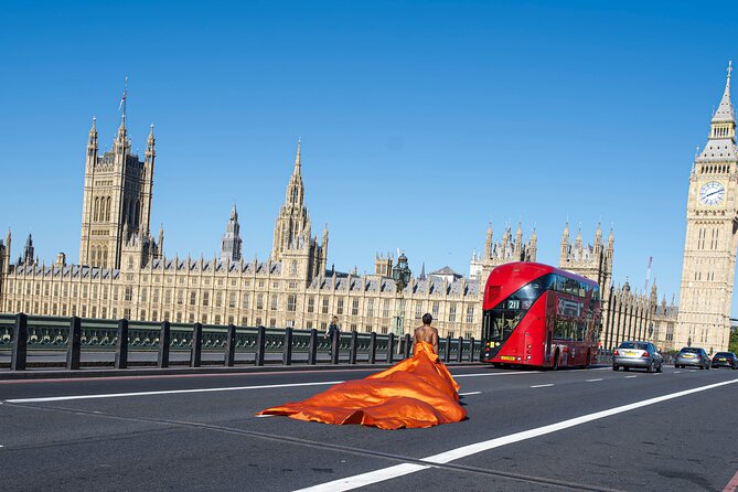 Private Photography of Flying Dress Africa - Start at Big Ben and Westminster Bridge: getting the iconic first frames