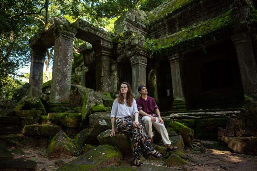 Professional Photoshoot in Angkor Archaeological Park - East Gate of Angkor Thom: the quieter framing opportunity