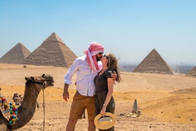 Pyramids of Giza Photoshoot & Tour with Camel, Horse & Shopping - Stop 1: Great Pyramid of Khufu for Big Angles and Photo Planning