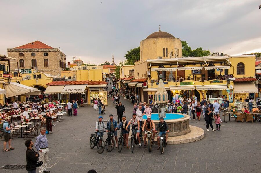 Rhodes: E-bike Highlights Sunset or Morning Photo Tour - Clock Tower and Suleyman Mosque area: landmarks that help you read the city