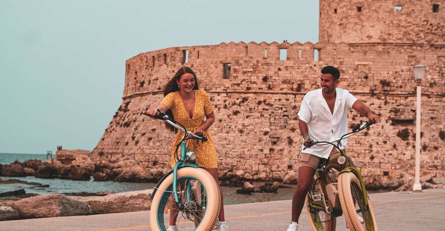 Rhodes: Retro eBike Highlights Tour w/ Personal Photographer - Old Town medieval roads: what two wheels unlock