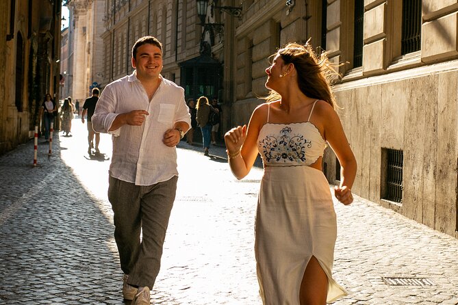 Rome: 1-Hour Private Photo Shoot for Family, Couples or Solo - Tempio di Adriano: A Softer, Elegant Break From the Main Crowd