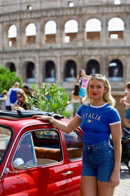 Rome: Fiat 500 Vintage Photo Tour - Colosseum pass-by: getting the classic shot without the long lines
