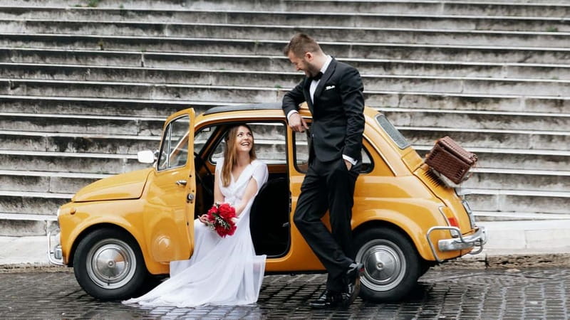 Rome: Fiat 500 Vintage Photography Service in Rome - The Fiat 500 photo setup: limo between stops, pro shots at the highlights