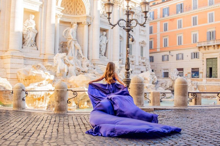 Rome: Flying Dress Photoshoot at Trevi Fountain - The Photo Package: What You Actually Get Back
