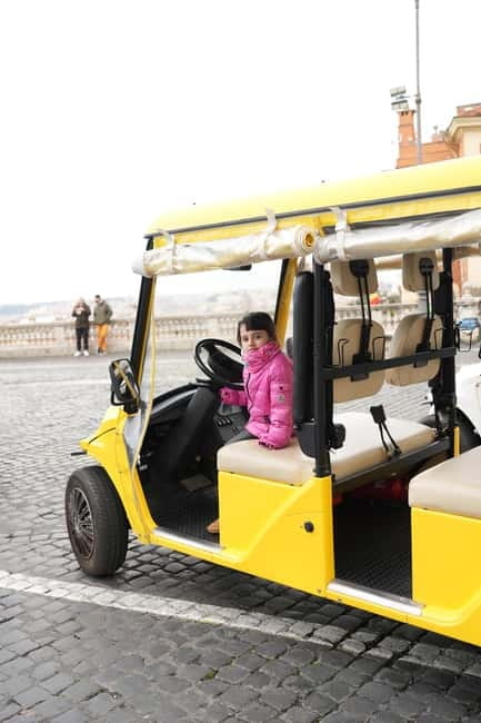 Rome: Golf Cart Tour with Professional Photoshoot - Colosseum photo stop: quick, iconic, and worth the effort