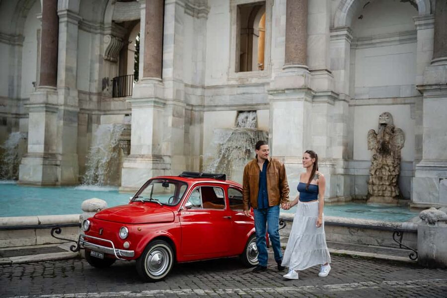 Rome: Photography service with Classic car fiat 500 - Circus Maximus: quick views, big imagination