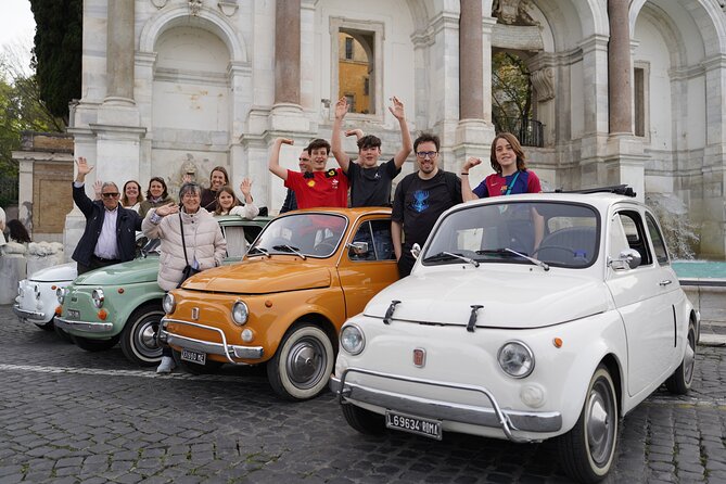 Rome Photography service with fiat 500 vintage car - The route starts and ends easy: Via delle Terme di Tito