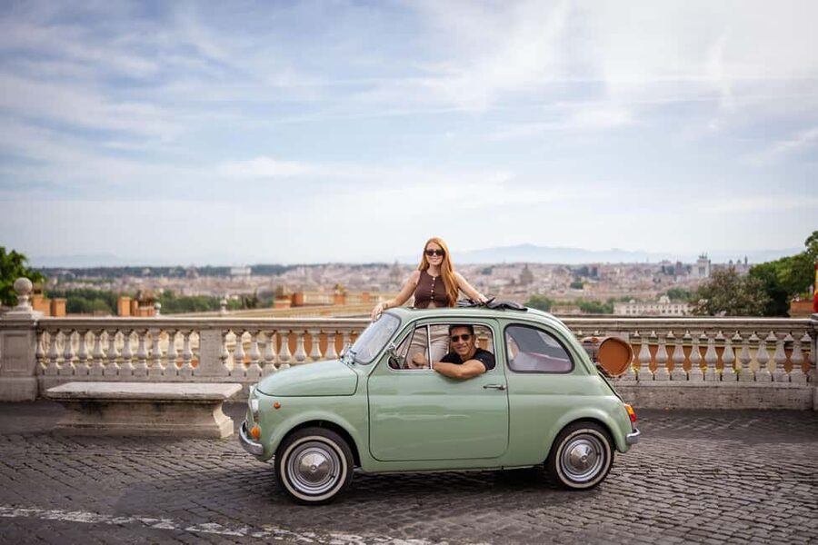 Rome: Photoshoot Service with Vintage Fiat 500 - Getting started: meeting points and how the 1.5–2 hour timing works