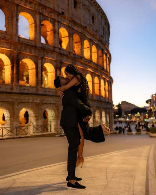 Rome: Romantic Proposal PhotoShoot - Largo Gaetana Agnesi: The First Stop and the Pre-Proposal Moment
