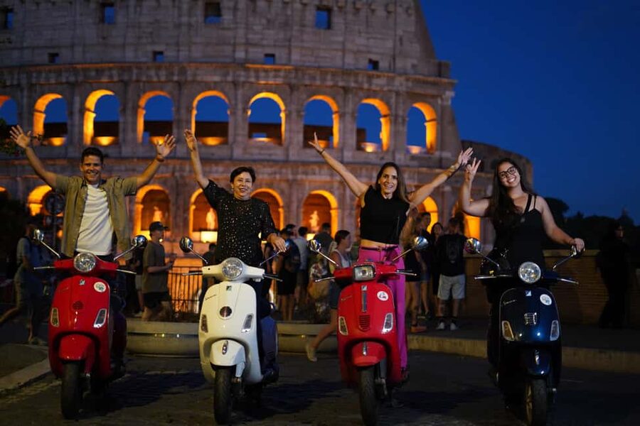 Rome: Vespa Scooter Night Tour with Pro Photographer service - The Route Between Classics: Piazza dei Cavalieri, Mouth of Truth, Pantheon Views