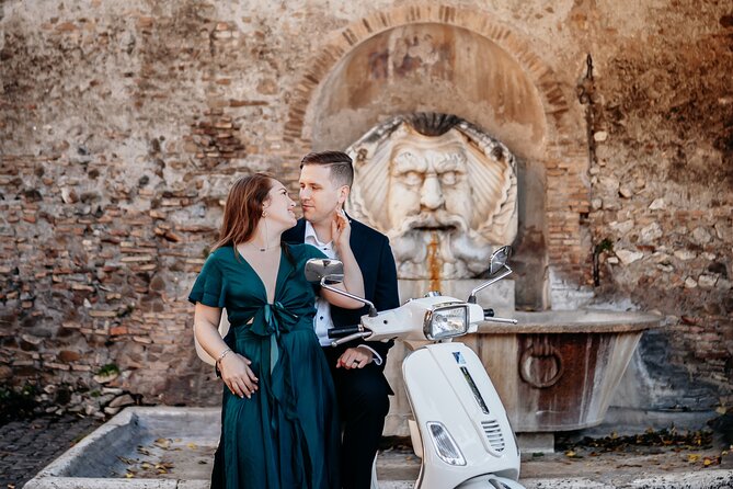 Rome Vespa Small Group Tour with Photoshoot - Stop 1: Oppio Caffè to the Colosseum area, where the architecture does the talking