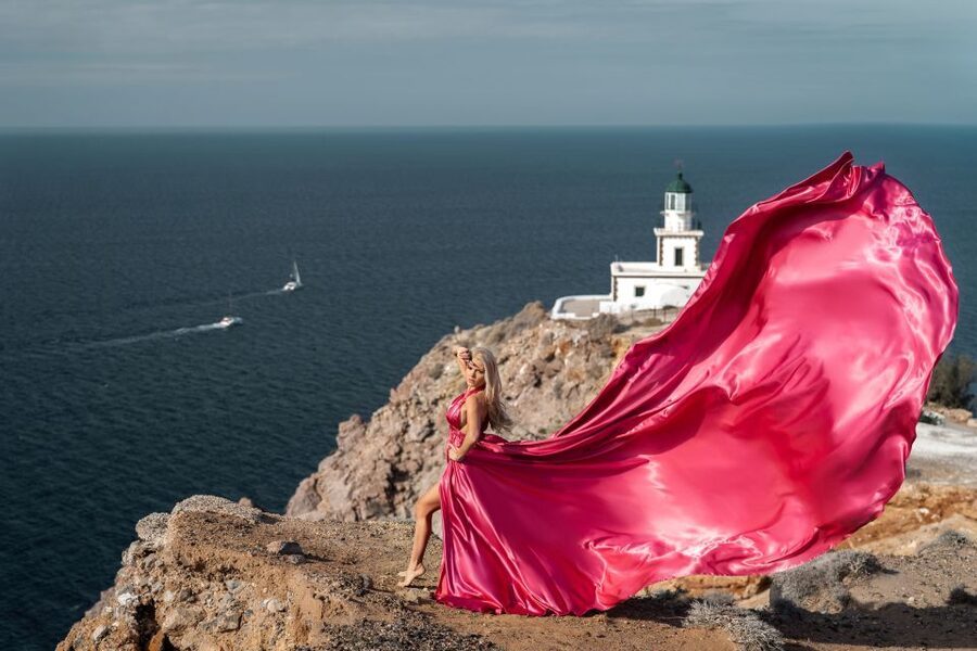 Santorini: Flying Dress Photo © Photoshoot "Express Package" - Your Photo Package: What’s Included and What It Means for Value