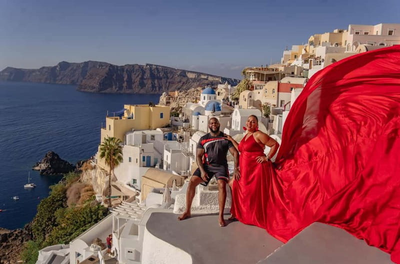 Santorini: Flying Dress Photoshoot Private Entry to Blue Dom - Key takeaways before you book