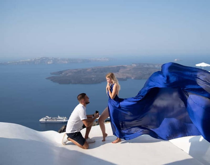 Santorini: Flying Dress Photoshoot Private Entry to Blue Dom - Price reality check: $198 sounds simple, but plan for the extras