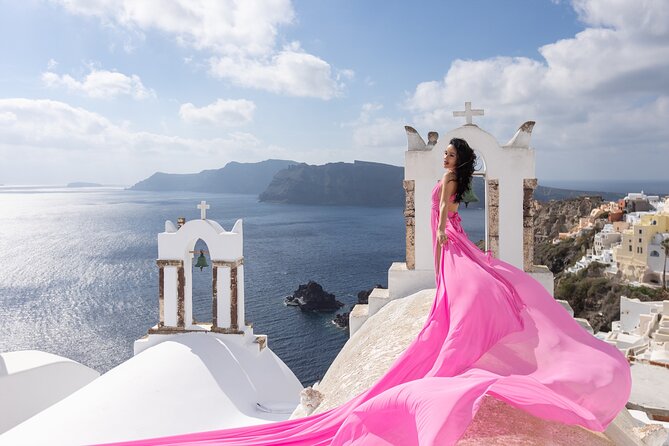 Santorini Flying Dress Photoshoot with a Pro Photographer - Your 1-Hour Route: From Luno Santorini to the Blue Dome Moment