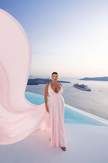 Santorini: Oia Flying Dress Photoshoot by SokoLOVE - Price and Value: $196 Group Rate Makes Sense When You Compare the Deliverables