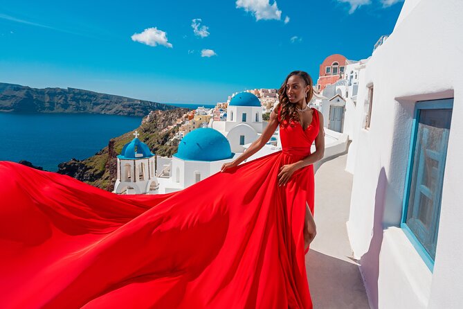Santorini Oia: Private Flying Dress Photoshoot - Key Points to Know Before You Go