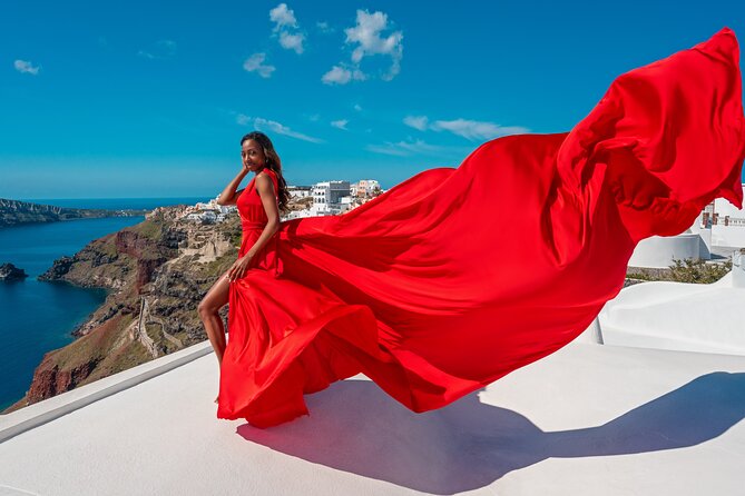 Santorini Oia: Private Flying Dress Photoshoot - The 1-Hour Photoshoot Flow: What Actually Happens