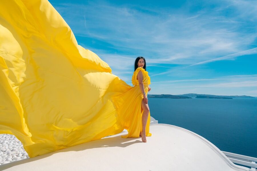 Santorini: Unique Flying Dress Photoshoot Experience - Getting Dressed Right: The Assistant Part You’ll Actually Appreciate