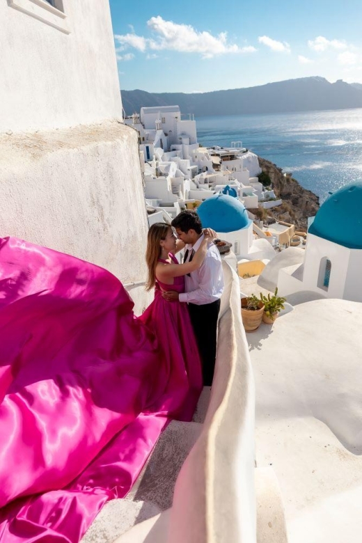 Santorini: Unique Flying Dress Photoshoot Experience - Oia Photo Stops: Iconic Views, Guided Angles, Smart Placement
