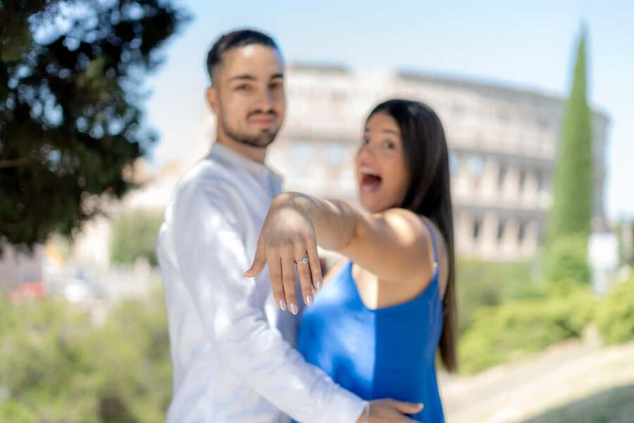 Secret Proposal Photoshoot in Rome + Reel - Where You Meet: Largo Gaetana Agnesi and the Monte Oppio Photo Stop