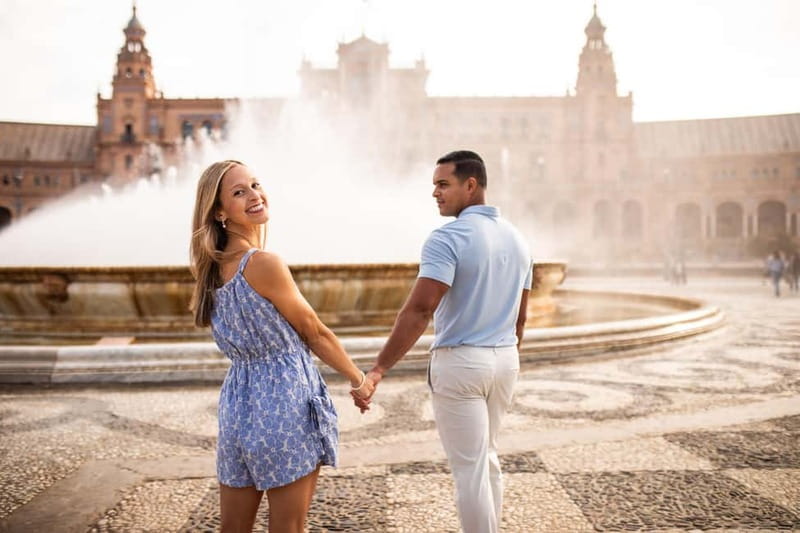 Seville: Professional Photoshoot and Video - Plaza de España Portraits: Tiles, Bridges, and Alcoves