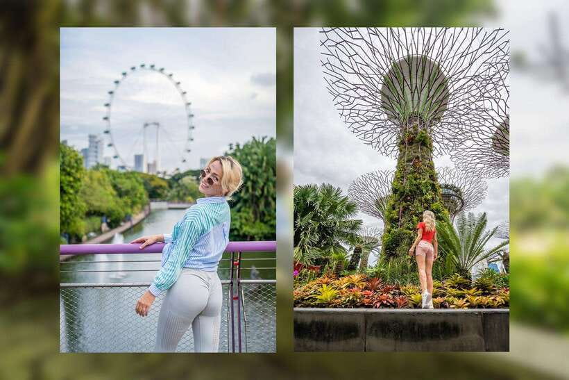 Singapore Photography: Marina Bay Sands & Gardens by the Bay - The best time-ending shot: water and sunset mood