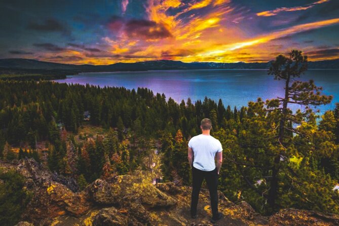 Sunset Hike and Photography Adventure in South Lake Tahoe - Stop 3: Lake Tahoe Nevada-side panoramas with 360-degree sunset payoff