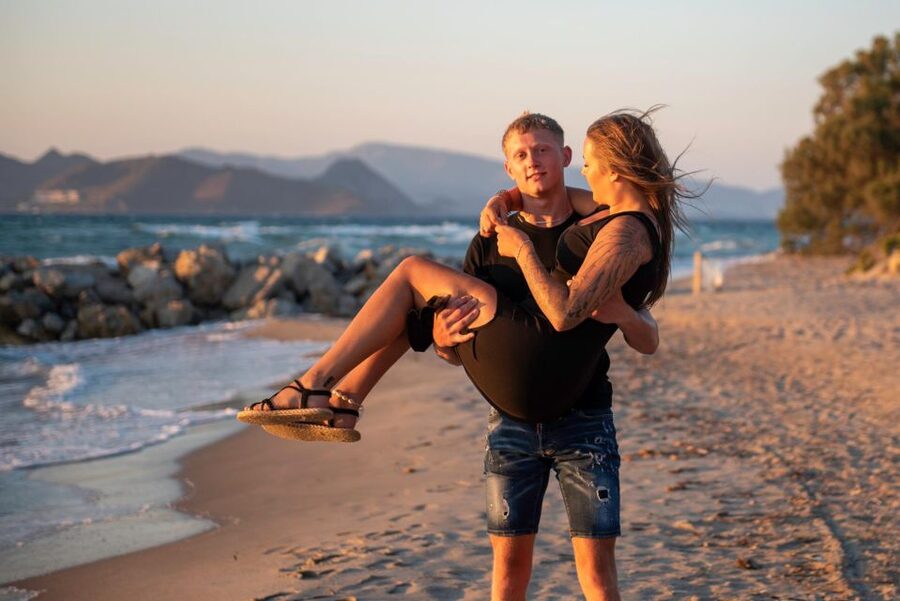 Sunset Photo shoot on the beach Kos island - The Photo Delivery Timeline: Why Getting Photos in Two Days Changes the Trip