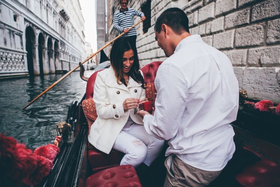 Venice: Private Gondola Ride with Professional Photographer - Entering Venice at Caffè Rialto, With a Photo Plan