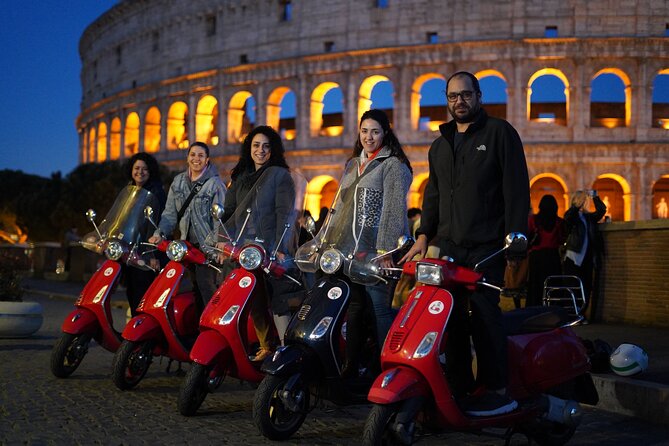 Vespa Scooter Night Tour in Rome with Professional Photographer - Colosseum After Dark and the Quick Move to Circus Maximus