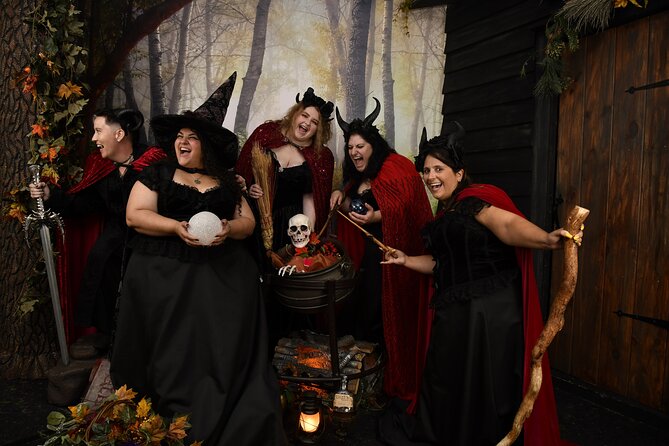 Witch Costume Photo Shoot - Olde Salem Village theatrical set - Costume Wardrobe Power: 400+ Options and Real Styling Help