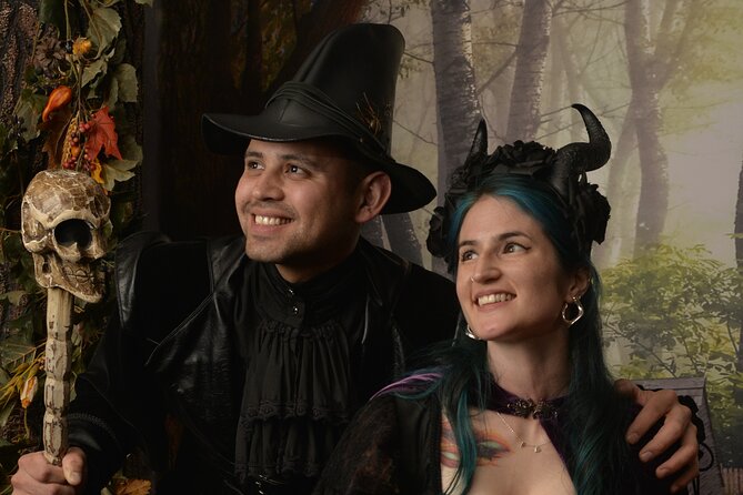 Witch Costume Photo Shoot - Olde Salem Village theatrical set - The Photographer’s Job: Multiple Poses, Props, and Patience