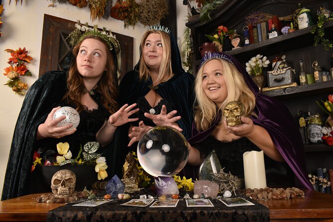 Witch Costume Photo Shoot - Witch Cottage theatrical set - Witch Cottage vs. other sets: why this one works for families and spook lovers