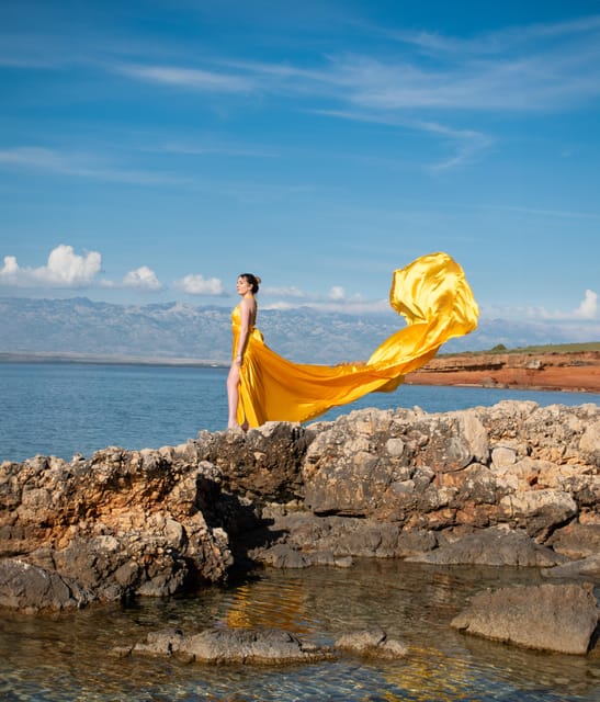Zadar: Flying dress photo shoot - Working with Julia and her assistants: what the experience feels like