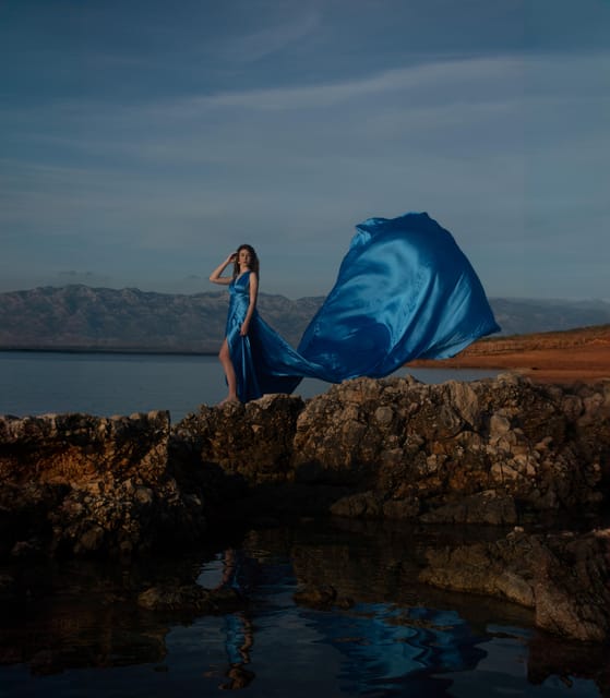 Zadar: Flying dress photo shoot - The flying dress effect: getting photos that look like a story